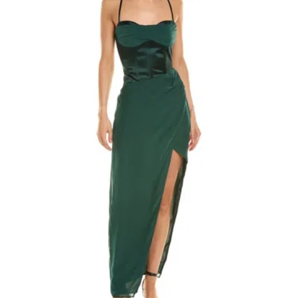 Nicholas Solara Corset Dress Emerald Green (size 8)